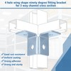 Shimeyao 4 Pcs 4 Hole Double Corner Channel Wing Fitting,