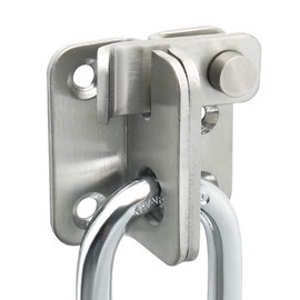 Alise Flip Latch Gate Latches Slide Bolt Latch Safety Door Lock Catch for Barn Cabinet Pet Cage Garden Bathroom Garage Window Sliding Door,MS4001-LS Stainless Steel Brushed Finish