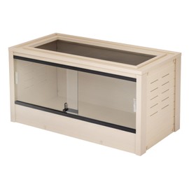 New Age Pet ECOFLEX 36" Mojave Reptile Lounge -Durable Wood Plastic Composite Habitat with Ventilation, Removable Glass Doors & Lock, Easy Assembly, for Tortoises, Snakes, Iguanas