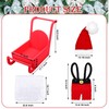 Velmitten 3 Set Christmas Newborn Photography Props Mini Red Sleigh