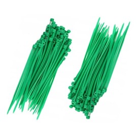 Auto-schmuck Pack of 200 Cable Ties UV Resistant Temperature Resistant Chemical Resistance (Green, 100 x 2.5 mm)
