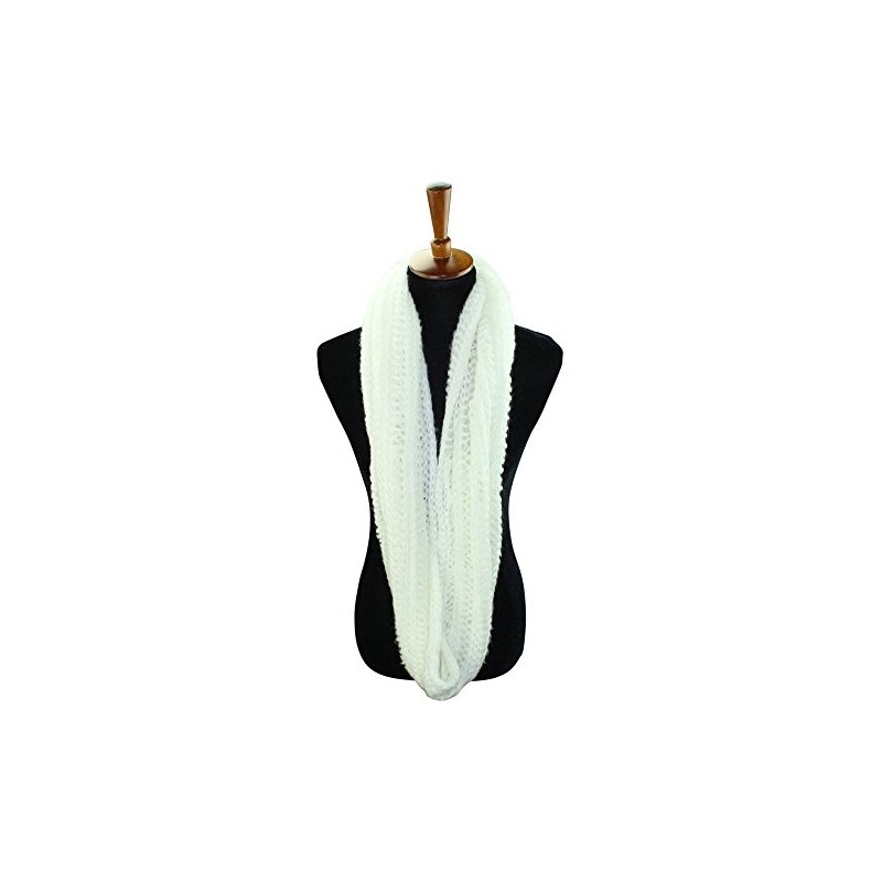 Ivory Winter Knit Soft Circle Infinity Scarf