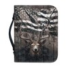 Poceacles American Flag Deer Retro Women Bible Carrying Case Multi-Purpose