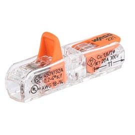 Wago 221-2411 Through Connector with Lever for All Conductor Types, Max. 4 mm² (10 pieces)