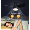OPONL Black Ceiling Fan with Light 30inch, Large Air Volume,