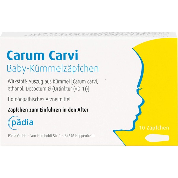 CARUM Carvi Baby Cumin Suppositories Pack of 10