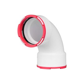 Charlotte Pipe CTT 00300 1000 Connectite, 1/4 Bend, Hub x Hub, PVC, 2", White