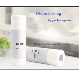 Household Disposable Cleaning Cloth Non-Woven dishwashing Cloth Absorbent Paper Towels Kitchen Cleaning Supplies rag, Dry and Wet Dual use 50 Pieces
