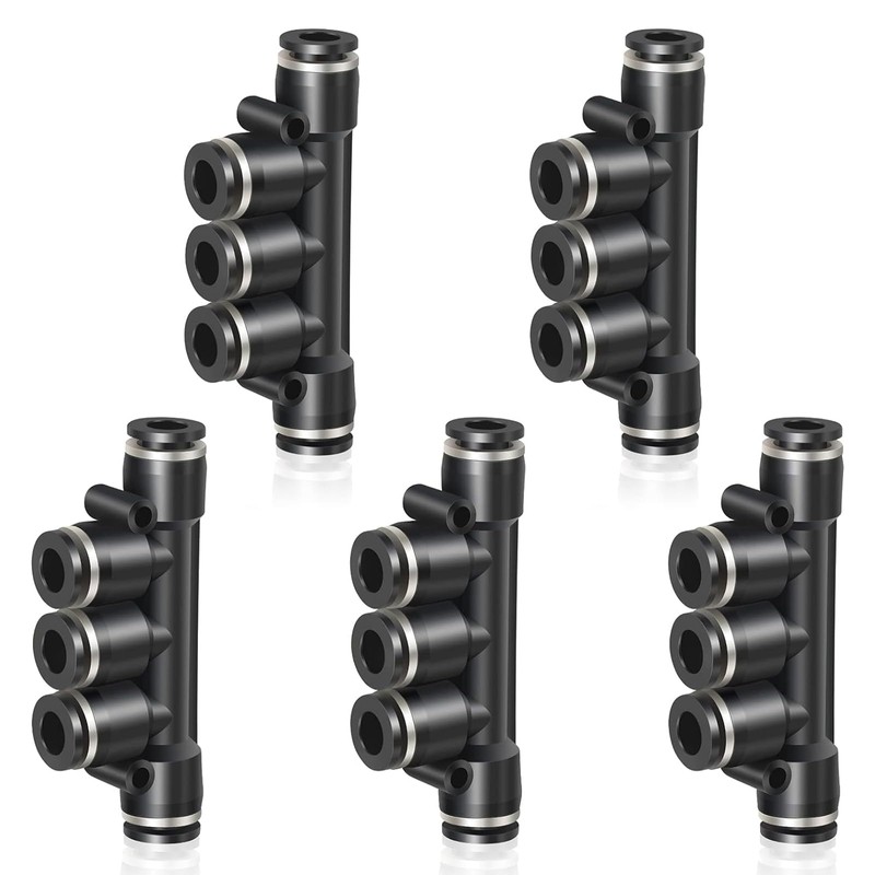TAILONZ PNEUMATIC 10MM OD 5pcs Straight Connectors Plastic Quick Release