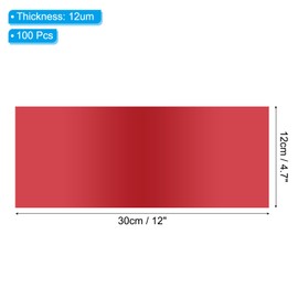 PATIKIL 12 Inch x 4.7 Inch Hot Foil Paper 100 Pcs Toner Reactive Foil Hot Stamping Foil by Laser Printer for Scrapbooking Craft Card Making Album Decoration,Red