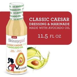 Skinnygirl Sugar Free Gluten Free Avocado Oil Salad Dressing, Creamy Caesar, 11.5 Ounce (Pack of 6)