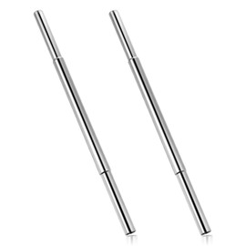Teaaha 2PCS Golf Shaft Extension 0.58 0.60in Aluminum Alloy Golf Club Extensions Kit Putter Shafts Length Adjustment Tool for Irons and Woods Golfs Steel Clubs Replacement Parts(Silver)