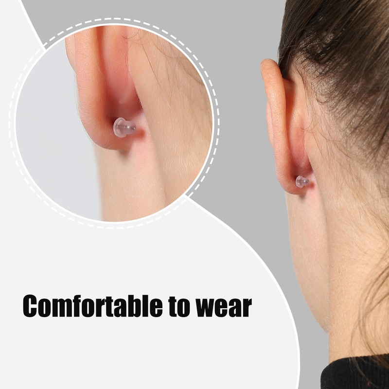 Silicone Earring Backs, 200 Pack Clear Hypoallergenic Replacement Stoppers for