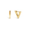 SINGULARU - Pirámide Earrings - Stainless Steel Earrings with 18