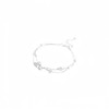 LTPSAHEZK Double Chain Bracelet with Star Pendant, 925 Silver Tone,