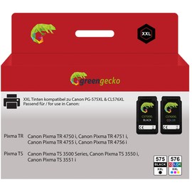 XXL Ink Multipack Replaces Canon PG-575XL & CL-576XL for Canon Pixma TR 4750 i, TR 4751 i, TR 4755 i, TR 4756 i, TS 3500 Series, TS 3550 i, TS 3551 i, Black and Coloured