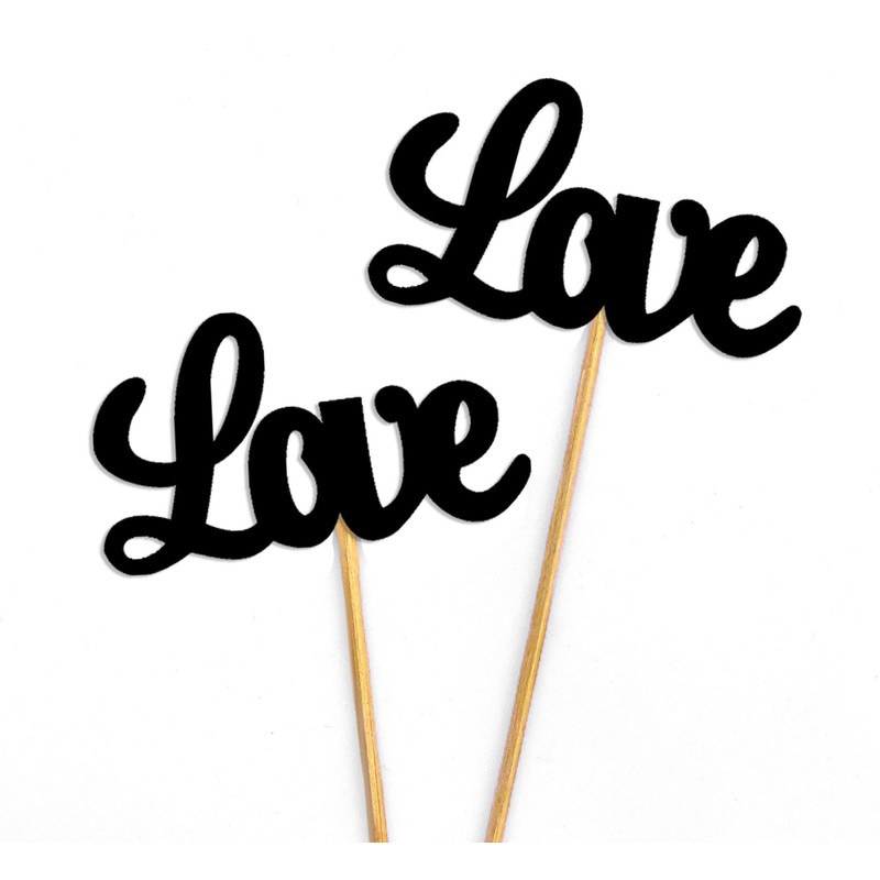 Darling Souvenir, Love Cupcake Toppers, Wedding Party Dessert Decorations -