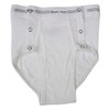 BENEFIT WEAR Men's Briefs with Side Snap Closure (L) White