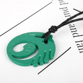 Shopular Anime Lara Necklace Croft Tomb Metal Green Raider Pendant Choker Jewelry Fancy Costumes Accessories Cosplay Props, One Size, Zinc, No Gemstone