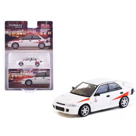 Tarmac Works 1/64 Mitsubishi Lancer RS Evolution I White Tarmac Works Lancer Evolution Mini Car