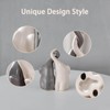1 Pair Modern Elephant Couples Figures, Decorative Figurines 10 cm