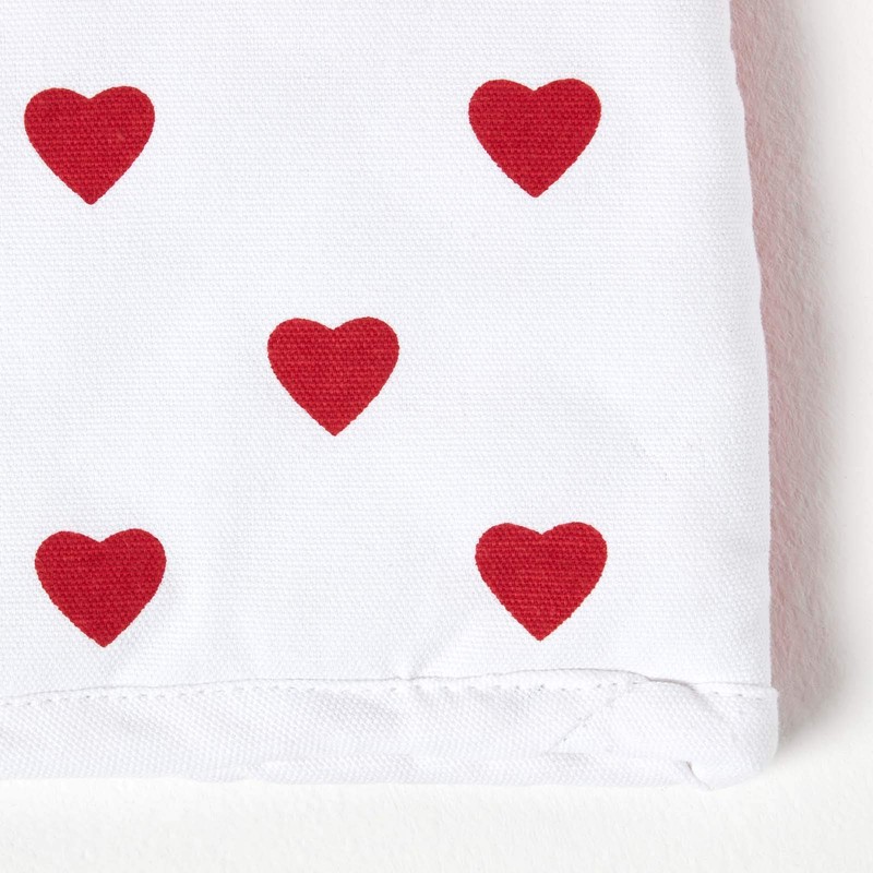 HOMESCAPES Double Design Tea Cosy red Hearts Muff Teapot Warmer