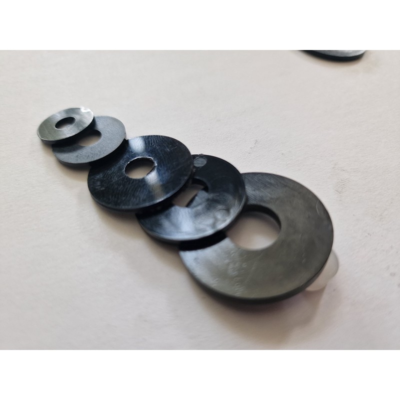 M12 X 36mm Nylon Black Penny Washers Fender Repair Washer
