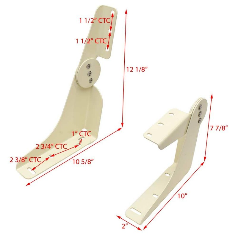 Jammy Boat Folding Seat Hinges J-1551-CT | Coffee Tan (Set
