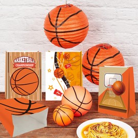 24 Pcs Basketball Gift Bags Basketball Snack Bags For Boys Girl Kids Basketball Party Bags Basketball Goodie Bags For Basketball Theme Birthday Party Supplies