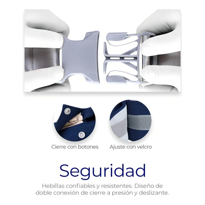 Cangurera Portabebé Raganet Mochila Multifuncional Con Asiento Bebé Color Azul