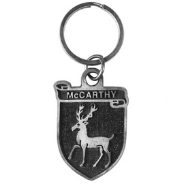 Scots Highland McCarthy Irish Family Coat of Arms Pewter Key Chain/Key Ring