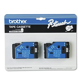 2/Pack 1/2" (12mm) Black on White TC Tape for Brother PT-150, PT150 Label Maker