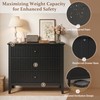 RoyalCraft 32" Large Nightstand, Fluted Painted Bedside Table with 3