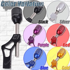 Avan Knight KRB262 Aluminum Shift Lever Shift Knob Gear Lever Truck Mini Car Manual MT Long Adapter Adjustable Extension Universal Product (Red)