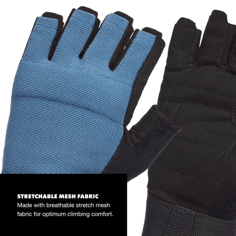 Black Diamond Unisex Crag Half-Finger Gloves Climbing Gloves, Via Ferrata,