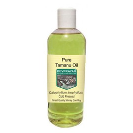 Devprayag Pure Tamanu Oil (Calophyllum inophyllum) Natural Therapeutic Grade Cold Pressed 200ml (6.76 oz)