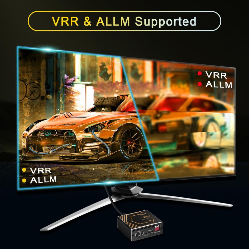 CORSAHD 8K@60Hz 4K@120Hz HDMI 2.1 Splitter 1 in 2 Out,for