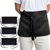 LyJussly 3 Pack Splash-proof Waiter Waist Aprons 3 Large Pockets