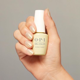 OPI GelColor, Sheer Opaque Metalic Silver Nail Polish, Up to 3 Weeks of Wear, Smudge Proof, Cures in 30 Seconds, Spring '24, Your Way Collection, Gliterally Shimmer, 0.5 fl oz