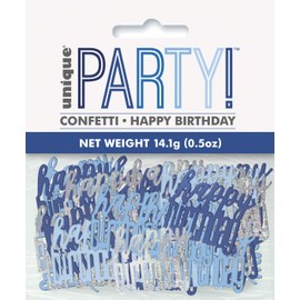 Sparkling Birthday Blue Glitz Happy Birthday Confetti (14g) - Perfect for Birthday Parties & Celebrations - 1 Pack