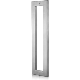 Ranbo Rectangle/Square 36" Length Back to Back Large Push Pull Door Handle, Edge Chamfer Design for Safety, 304 Stainless Steel, for Barn Front Wood Shower Commercial Entrance Door, Brushed Nickel