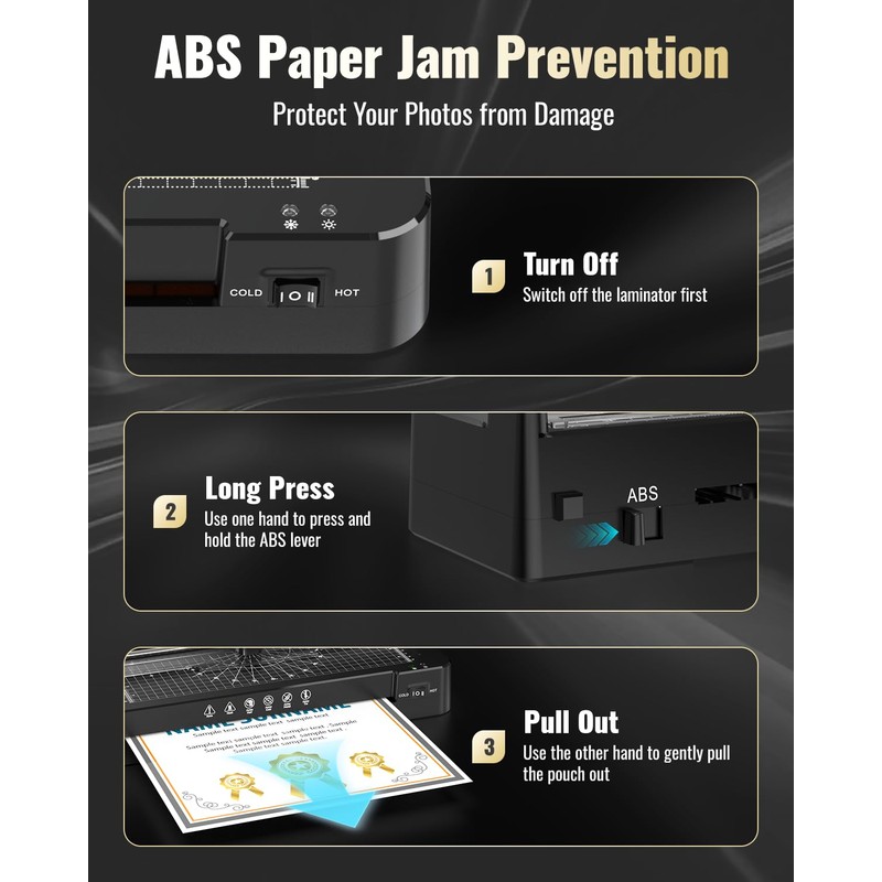 13in Laminator Machine with Sheets 50pcs + Paper Trimmer +