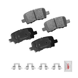 Fraxle Front and Rear Ceramic Brake Pads Set with Hardware For 2003-2008 Honda Pilot, 2002-2004 Odyssey, Acura MDX