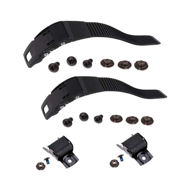 Grneric Roller Skate Strap, 2 Set Replacement Inline Roller Skate Shoes Energy Strap Buckles with Screws Suit for Men Women Kids Outdoor Skating Parts