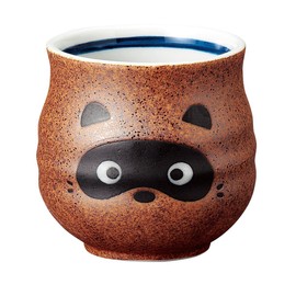 Hogdseirrs 488-06-463 Soho Kiln Sushi Yunomi Shigaraki Raccoon, Small, Diameter 2.8 x 3.0 inches (7.1 x 7.6 cm)