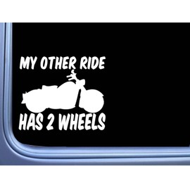 EZ-STIK My Other Ride has Two Wheels M380 6 inch Sticker Decal Motorcycle Helmet Gloves