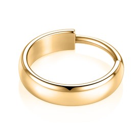 AROWRO 316L Surgical Steel Hinged Huggie Earrings Small Hoop Earrings Shell Cartilage Lobe Earrings with Outward Wider, Gold