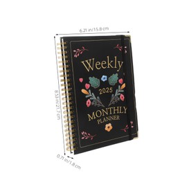 Operitacx 2025 Monthly Planner Makeup Advent Calendar Monthly Calendar Weekly Planners Bill Organizer Classroom Calendar Monthly Weekly Planner Calendar Planner Hourly Planner Paper Black
