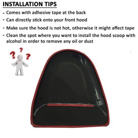 Universal JDM Style Decorative Hood Scoop Smoke Black Air Flow Intake Vent Cover Auto Car Racing