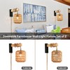 Capslad Plug in Wall Sconces Set of Two Dimmable Boho